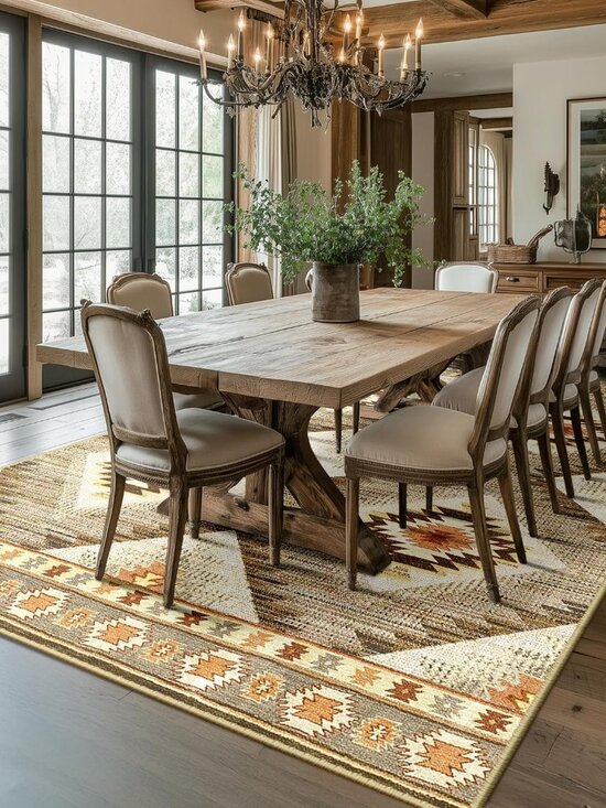 Area Rug 5x7 Pattern Western - Picture 6 of 6